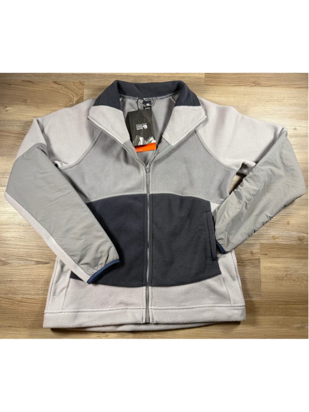 Women's Mountain Hardwear Fleece Jacket Size S Grey Charcoal